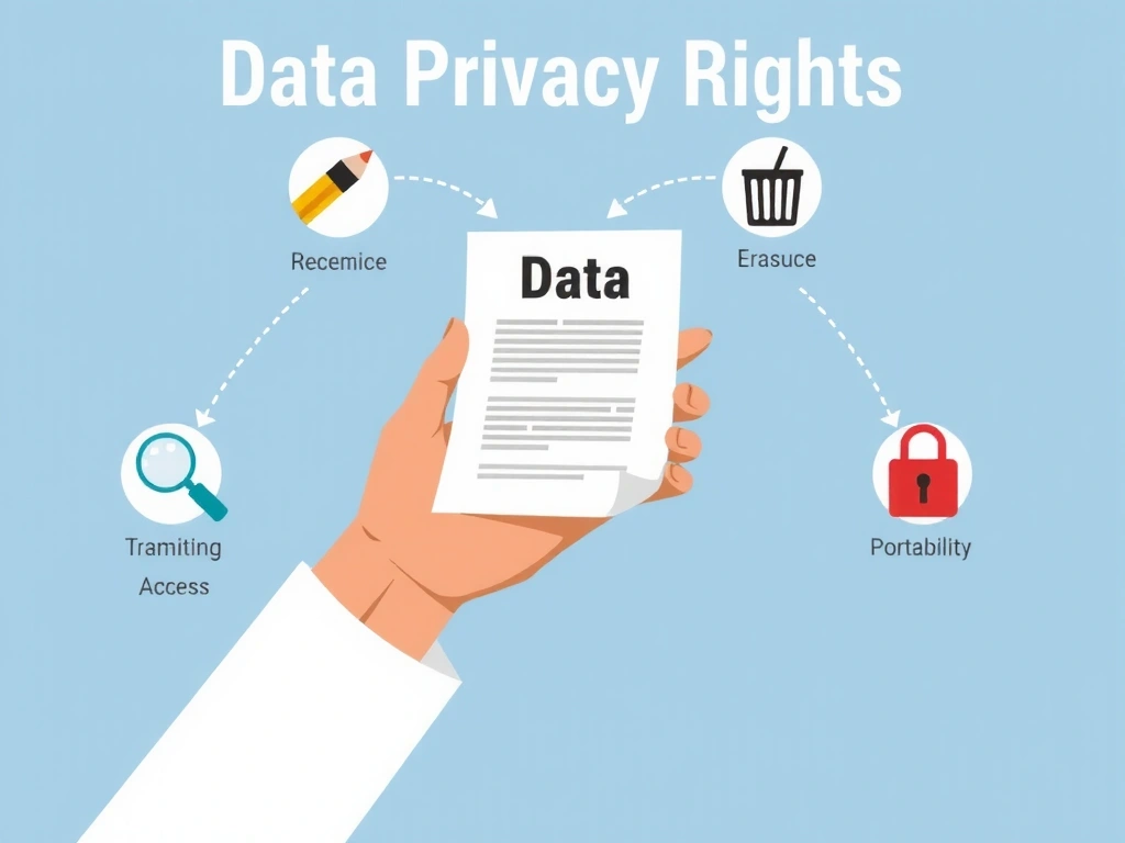 Ruka držící listinu s ikonami práv, symbolizující práva na ochranu osobních údajů
