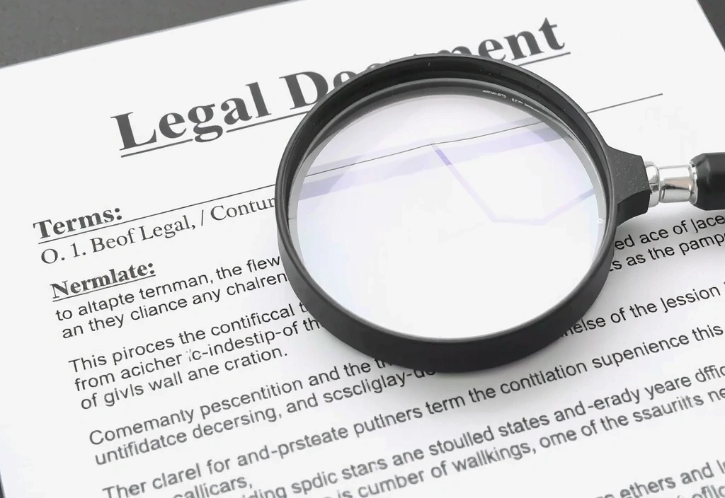 Lupa na textu s podmínkami