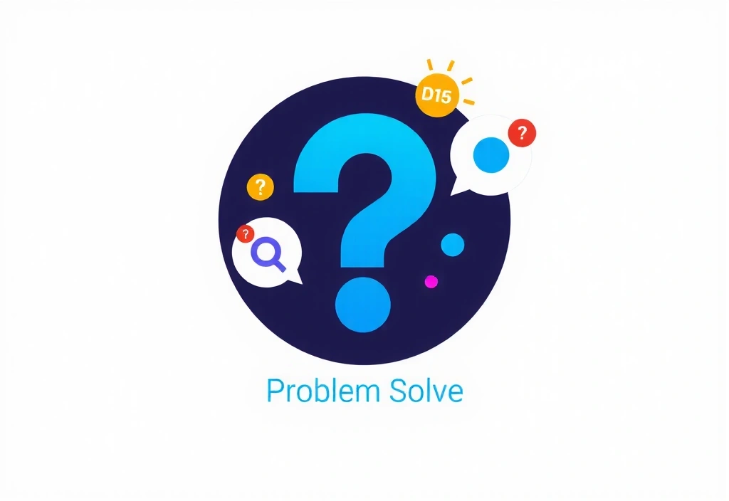 Abstraktní ilustrace řešení problémů a otázek